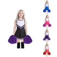 thumbnail image 1 of Trendfront Girls Cheerleader Graphic Print Outfit Set Crew Neck Sleeveless Top Summer 3 Piece Summer Daily Wear 2T-7T Clothes Set, 1 of 6