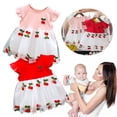 thumbnail image 1 of Trendfront Girls Cherry Tutu Dress for Girls Crewneck Sleeveless Lace Mesh Tulle Fluffy Princess Birthday Party Summer Casual Dress, 1 of 10