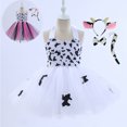thumbnail image 1 of Trendfront Girls Cow Print Tutu Dress for Girls Crewneck Sleeveless Mesh Tulle Fluffy Ruffle Layered Princess Summer Outfits Set, 1 of 8