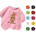thumbnail image 1 of Trendfront Girls Cute Capybara Print Tee Crewneck Short Sleeve Animal Graphic Shirt Summer Relaxed Fit T-Shirt Casual Lifestyle Tops, 1 of 4