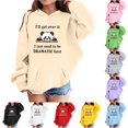 thumbnail image 1 of Trendfront Girls Cute Hoodies Long Sleeve Funny Cartoon Cat Panda Bear Letter Graphic Kangaroo Pocket Fall Winter Casual Pullover Sweatshirt Tops, 1 of 4