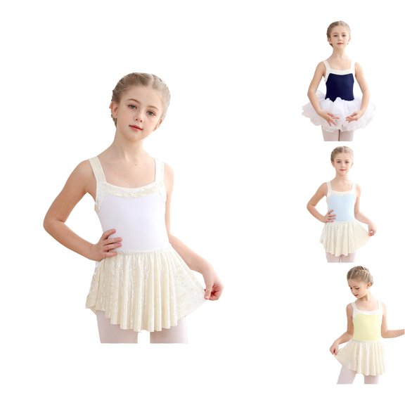Trendfront Girls Dance Graphic Print Outfit Set Square Neck Sleeveless Top Summer 2 Piece Everyday Fashion Casual Kids Wear 2T-7T Clothes Set