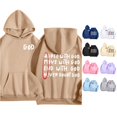 thumbnail image 1 of Trendfront Girls Fall Winter Hoodies Faith Vintage Letter Graphic Long Sleeve Kangaroo Pocket Loose Fit Casual Pullover Sweatshirt Tops, 1 of 4
