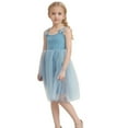 thumbnail image 1 of Trendfront Girls Princess Dress Crew Neck Sleeveless Solid Color 3D Butterfly Mesh Tulle Tutu Cami Strap Beach Sundress Wear, 1 of 7