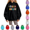 thumbnail image 1 of Trendfront Girls Third Grade Graphic Sweatshirts Long Sleeve Pullover Hoodie Colorful Letter Print School Theme Casual Classroom Outfit Tops, 1 of 4