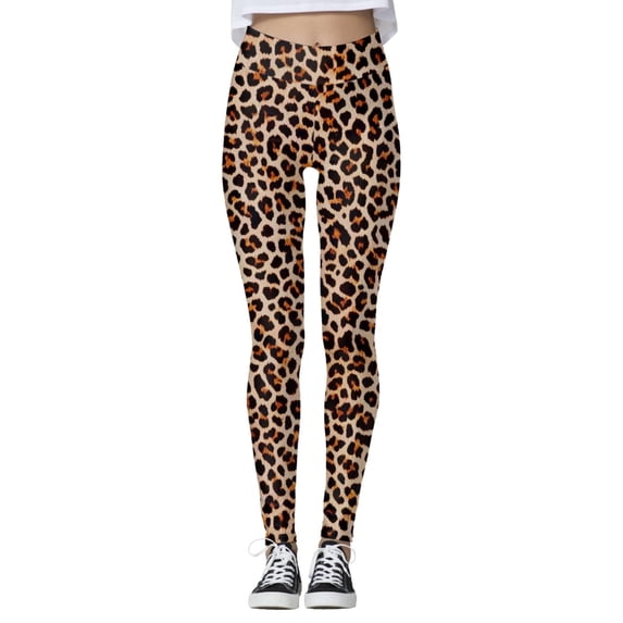 Trendfront Leopard Leggings for Women High Waist Allover Animal Print Full Length Fitted Casual Stretch Look Pants