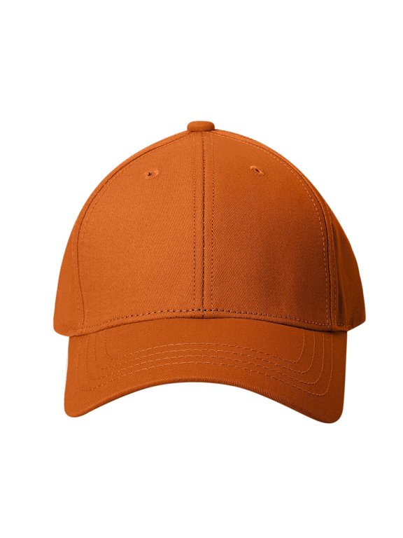 Mens Large Head Baseball Cap Solid Structured Curved Brim Six Panel Design Top Button Eyelets Casual Sport Hat