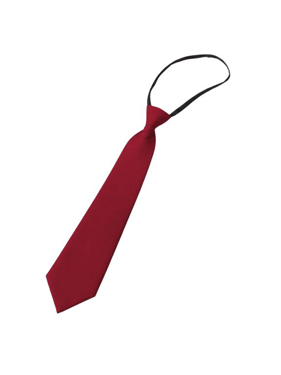 Mens Pre Tied Necktie Solid Narrow Shape Pointed Tip Neck Loop Formal Neckwear Wedding Party Business Suit Accessory