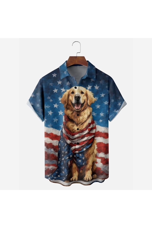Mens Summer Oversized Flame Print Shirts Collared Short Sleeve Tops Loose Fit Fire Graphic Casual Button Down