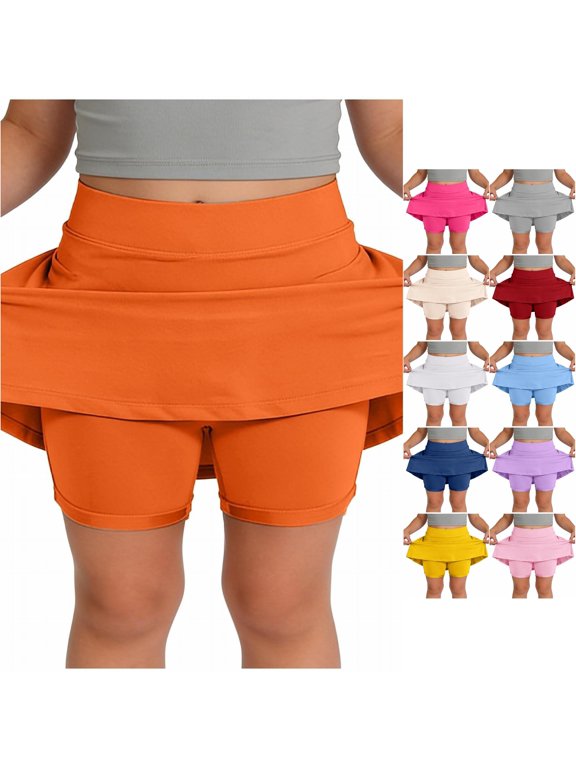 Toddler Girls Athletic Skort with Inner Shorts Active Skirt Mini Sleeveless High Waist Tennis Running Outfits