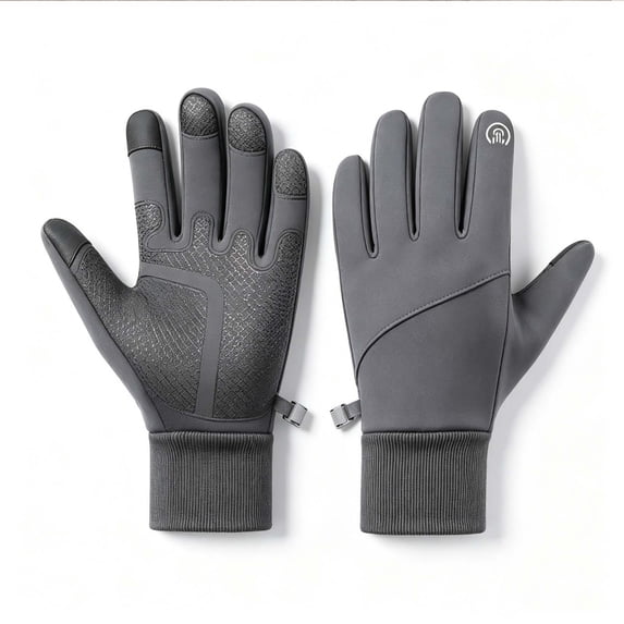 Trendfront Touchscreen Gloves for Men Solid Textured Palm Full Finger ...