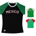thumbnail image 1 of Trendfront Trendfront Womens Mexico Letter Print Crop Tops Crewneck Fashion Tee Slim Fit Short Sleeve T Shirts Summer Casual Raglan Style Shirt, 1 of 3