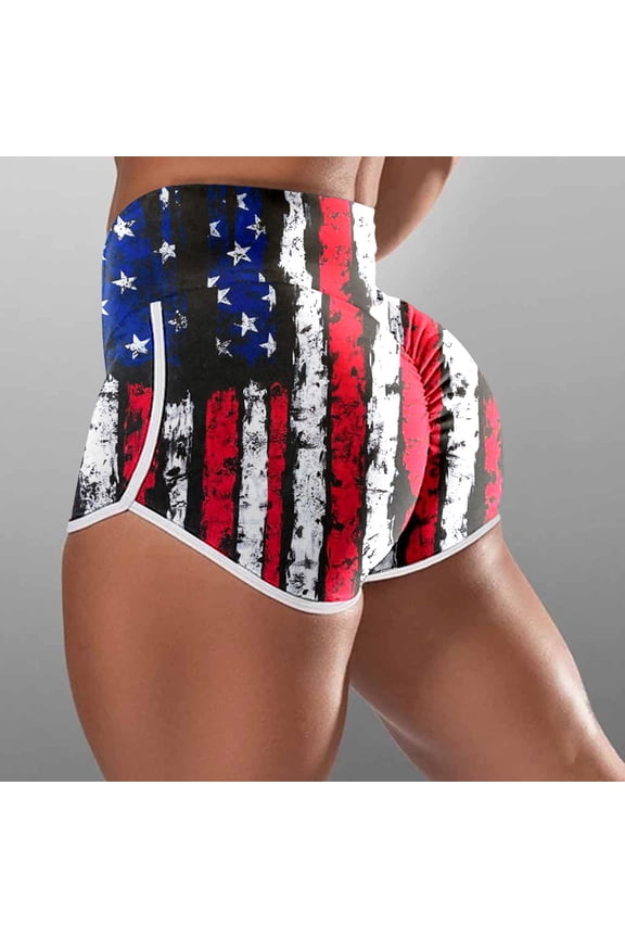 Womens 4th of July 250th Anniversary USA Athletic Workout Shorts Graphic Print Casual Gym Activewear Outfits