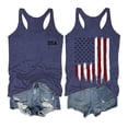 thumbnail image 1 of Trendfront Womens American Flag Tank Tops Crewneck Sleeveless Casual Loose Fit Tee Patriotic Print T Shirts Pullover Daily Wear, 1 of 4
