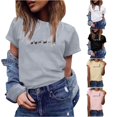 thumbnail image 1 of Trendfront Womens Cat Graphic T Shirts Crewneck Short Sleeve Cat Silhouette Print Casual Loose Fit Tee Tops Animal Lover Summer Shirts, 1 of 5