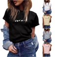 thumbnail image 1 of Trendfront Womens Cat Graphic T Shirts Crewneck Short Sleeve Cat Silhouette Print Casual Loose Fit Tee Tops Animal Lover Summer Shirts, 1 of 5