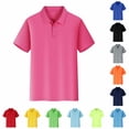 thumbnail image 1 of Trendfront Womens Classic Polo Shirts Collared Short Sleeve Button Placket Solid Color Regular Fit Business Casual Work Uniform Tops, 1 of 4