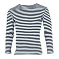 thumbnail image 1 of Trendfront Womens Crew Neck Long Sleeve Tee Classic Striped T Shirts Basic Nautical Style Work Lightweight Tops Soft Comfort Tee, 1 of 3