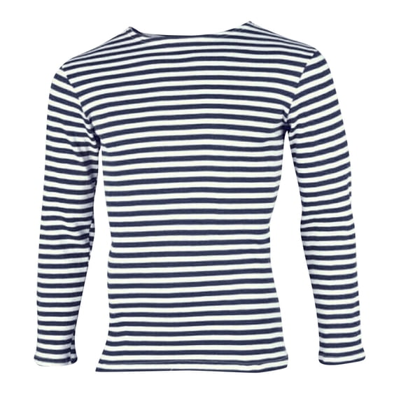 Trendfront Womens Crew Neck Long Sleeve Tee Classic Striped T Shirts Basic Nautical Style Work Lightweight Tops Soft Comfort Tee