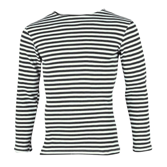 Trendfront Womens Crew Neck Long Sleeve Tee Classic Striped T Shirts Basic Nautical Style Work Lightweight Tops Soft Comfort Tee