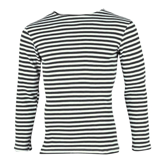 Trendfront Womens Crew Neck Long Sleeve Tee Classic Striped T Shirts Basic Nautical Style Work Lightweight Tops Soft Comfort Tee