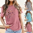 thumbnail image 1 of Trendfront Womens Dandelion Graphic T Shirts Crewneck Casual Short Sleeve Loose Fit Tops Trendy Fashion Tee Relaxed Pullover Daily Clothes, 1 of 5
