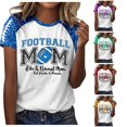 thumbnail image 1 of Trendfront Womens Football Mom Graphic T Shirts Crewneck Short Raglan Sleeve Sparkle Sports Casual Tee Tops, 1 of 5
