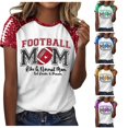 thumbnail image 1 of Trendfront Womens Football Mom Graphic T Shirts Crewneck Short Raglan Sleeve Sparkle Sports Casual Tee Tops, 1 of 5