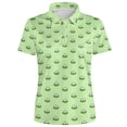 thumbnail image 1 of Trendfront Womens Print Polo Shirts Collared V Neck Short Sleeve Button Placket Slim Fit Casual Everyday Tops, 1 of 2