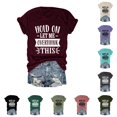 thumbnail image 1 of Trendfront Womens Funny Phrase Tee Hold On Let Me Overthink This Graphic T-Shirt Crewneck Short Sleeve Novelty Humorous Gifts Tops, 1 of 4