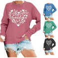 thumbnail image 1 of Trendfront Womens Grandma Graphic Sweatshirt Long Sleeve Crewneck Floral Heart Print Casual Loose Fit Pullover Top, 1 of 4