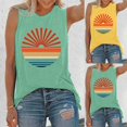 thumbnail image 1 of Trendfront Womens Graphic Print Pattern Tank Tops Crewneck Casual Loose Fit Sleeveless Tee Trendy Fashion T Shirts Pullover Daily Outfits, 1 of 6