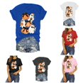 thumbnail image 1 of Trendfront Womens Halloween T Shirt Ghost Pumpkin Print Short Sleeve Crew Neck Cute Spooky Holiday Season Graphic Tees, 1 of 7