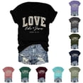 thumbnail image 1 of Trendfront Womens Love Like Jesus Graphic T Shirts Crewneck Short Sleeve Fashion Tops Summer Tee Casual Relaxed Shirt, 1 of 4