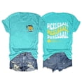 thumbnail image 1 of Trendfront Womens Pickleball Graphic Print T Shirts Crew Neck Tee Short Sleeve Sports Athletic Fashion Dressy Casual Tops, 1 of 2