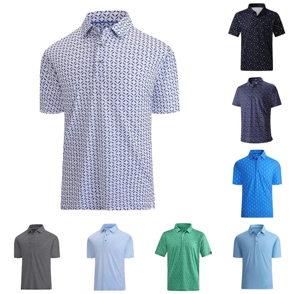 Trendfront Womens Polo Shirt Golf Club Print Short Sleeve Collared Casual Golf Course Sport Performance Everyday Tops