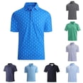 thumbnail image 1 of Trendfront Womens Polo Shirt Golf Club Print Short Sleeve Collared Casual Golf Course Sport Performance Everyday Tops, 1 of 3