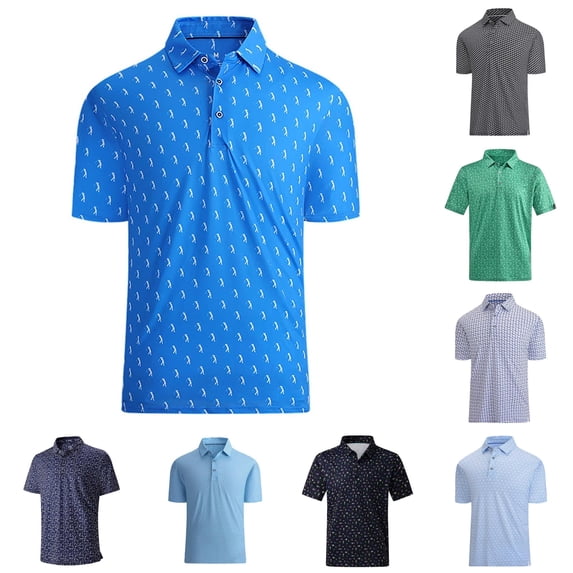 Trendfront Womens Polo Shirt Golf Club Print Short Sleeve Collared Casual Golf Course Sport Performance Everyday Tops