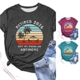 thumbnail image 1 of Trendfront Womens Retirement Graphic T Shirts Crewneck Short Sleeve Retired 2026 Not My Problem Anymore Vintage Sunset Graphic Casual Tee Tops, 1 of 3