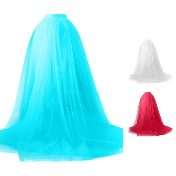 Trendfront Womens Sheer Tulle Maxi Skirt Wrap Tie Waist Flowing Overlay Evening Night Out Style Maxi Skirt