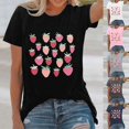 thumbnail image 1 of Trendfront Womens Strawberry Graphic Tops Crewneck Casual Short Sleeve Loose Fit Tee Trendy Fashion T Shirts Relaxed Pullover Daily Clothes, 1 of 5