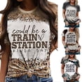 thumbnail image 1 of Trendfront Womens Summer 2026 Crew Neck Short Sleeve Tops 3D Digital Leopard Print Tees Graphic Pattern Fashion Wear T-Shirts, 1 of 5