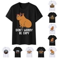 thumbnail image 1 of Trendfront Womens Summer Crew Neck Short Sleeve Tops Casual Cute Cartoon Character Graphic Tees Pattern Printed Style Holiday Wear T-Shirts, 1 of 5