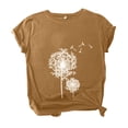 thumbnail image 1 of Trendfront Womens Summer Crew Neck Short Sleeve Tops Oversized Loose Fit Floral Tees Botanical Graphic Pattern Print T-Shirts, 1 of 4
