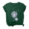 thumbnail image 1 of Trendfront Womens Summer Crew Neck Short Sleeve Tops Oversized Loose Fit Floral Tees Botanical Graphic Pattern Print T-Shirts, 1 of 4