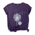 thumbnail image 1 of Trendfront Womens Summer Crew Neck Short Sleeve Tops Oversized Loose Fit Floral Tees Botanical Graphic Pattern Print T-Shirts, 1 of 4