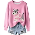 thumbnail image 1 of Trendfront Womens Sweatshirt Schnauzer Dog Awareness Ribbon Print Crew Neck Long Sleeve Casual Pullover Graphic Tops, 1 of 3