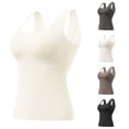 thumbnail image 1 of Trendfront Womens Tummy Control Seamless Shaping Camisole Built In Cups Wide Straps Body Shaper Smoothing Tank Top Compression Underwear, 1 of 5