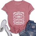 thumbnail image 1 of Trendfront Womens Vintage 1996 Graphic T Shirt Aged To Perfection Wine Label Print 30th Birthday Gifts Crewneck Short Sleeve Tee Summer Tops, 1 of 2