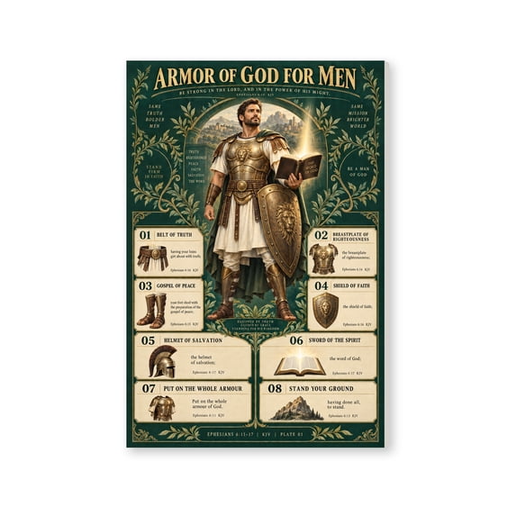 Trendiart Armor of God for Men Scripture Canvas Art Print - Walmart.com